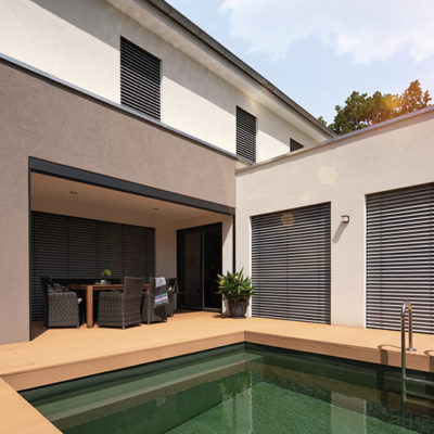 Neubau-Aufsetz Außenjalousie Neubau-Aufsetz Außenjalousie