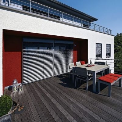 Freitragende Außenjalousie Freitragende Außenjalousie